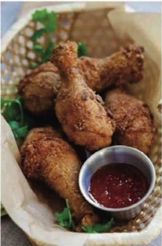 Poulet-Schenkel gebraten