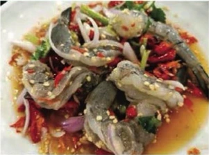 Frische Garnelen Salat