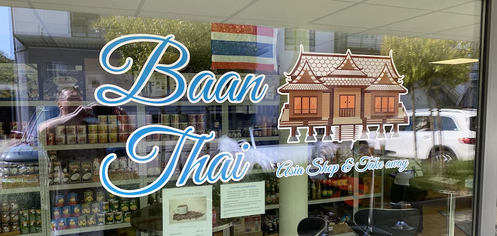 Schaufenster von Baan Thai in Lenzburg